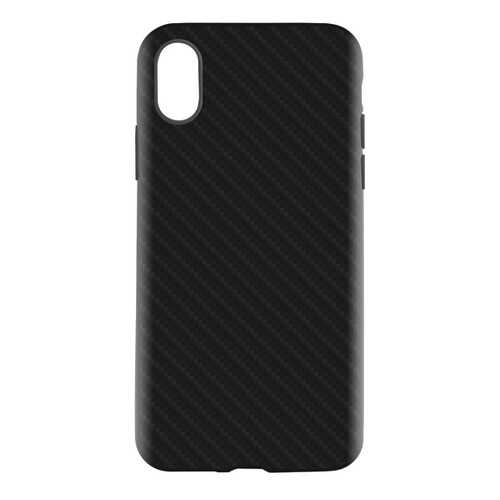 Чехол Krutoff Silicone carbon для iPhone X/XS Black в МТС