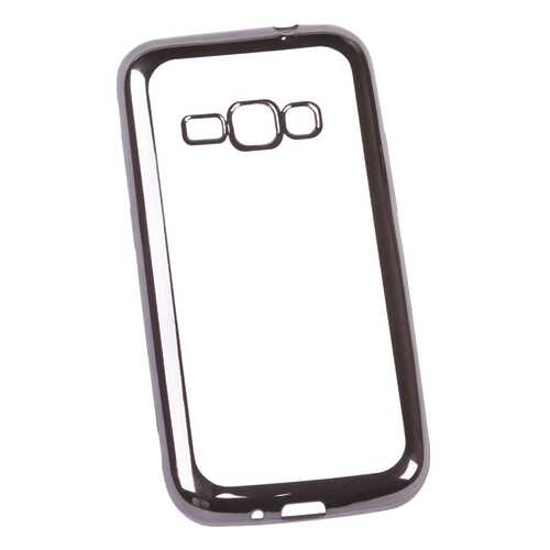 Чехол 'LP' для Samsung Galaxy J1 2016 TPU прозрачный с черной хром рамкой в МТС