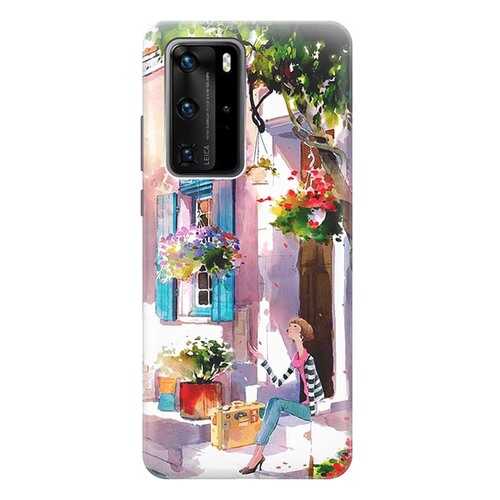 Чехол RE:PA для Huawei P40 Pro с принтом Девочка на цветущей улочке в МТС