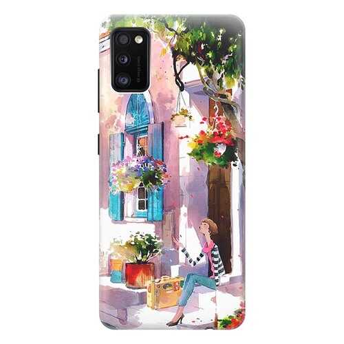 Чехол RE:PA для Samsung Galaxy A41 с принтом Девочка на цветущей улочке в МТС
