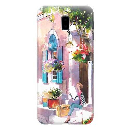 Чехол RE:PA для Samsung Galaxy J6+ (J610F) 2018 с принтом Девочка на цветущей улочке в МТС