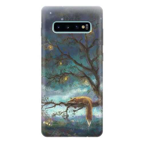 Чехол RE:PA для Samsung Galaxy S10+ с принтом Лиса на дереве в МТС