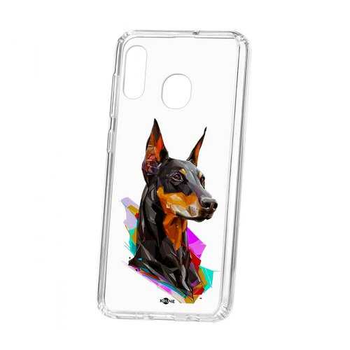 Чехол Samsung Galaxy A20 2019 Kruche Print Доберман в МТС