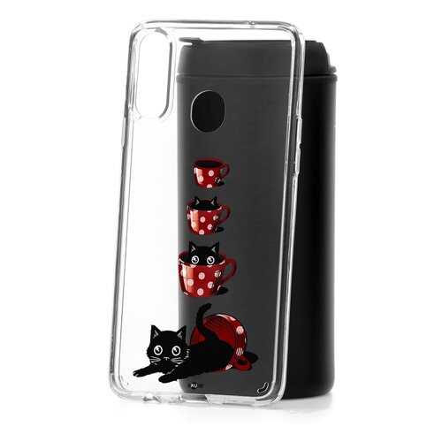 Чехол Samsung Galaxy A20S Kruche Print Котенок в чашке в МТС