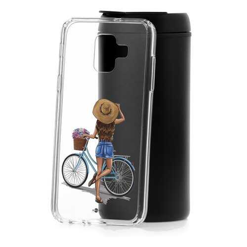 Чехол Samsung Galaxy A6 (2018) A600f Kruche Print Велосипедная прогулка в МТС