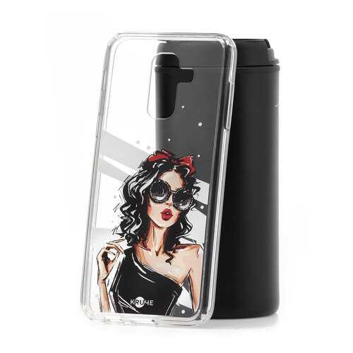 Чехол Samsung Galaxy A6 Plus (2018) A605f Kruche Print Фэшн леди в МТС