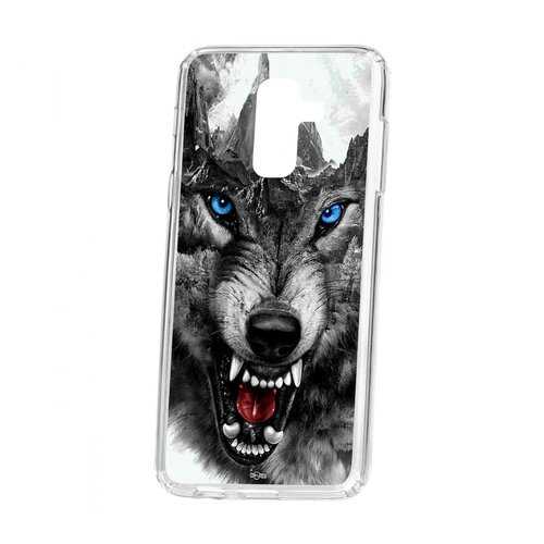 Чехол Samsung Galaxy A6 Plus (2018) A605f Kruche Print Волк в МТС