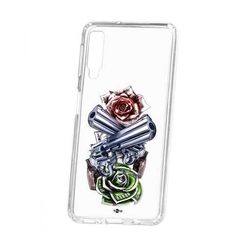 Чехол Samsung Galaxy A7 (2018) A750 Kruche Print Карты деньги 2 ствола в МТС