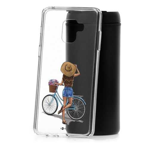 Чехол Samsung Galaxy A8+ 2018 (A730) Kruche Print Велосипедная прогулка в МТС