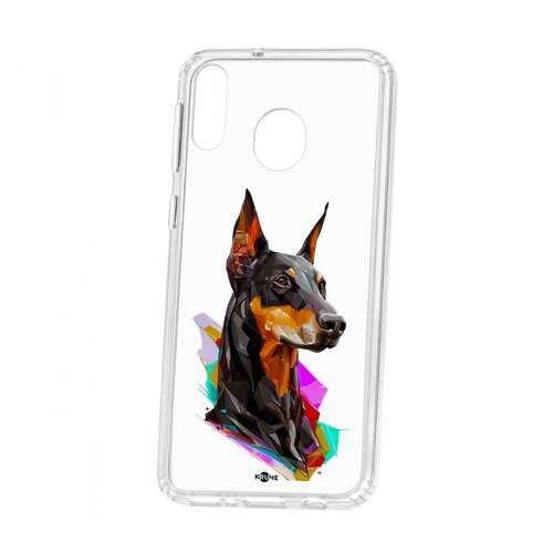Чехол Samsung Galaxy M20 Kruche Print Доберман в МТС