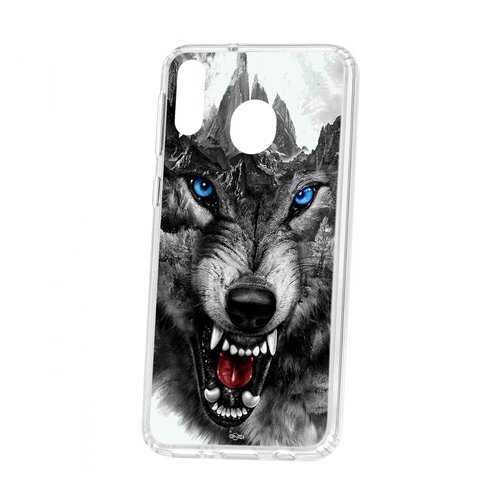 Чехол Samsung Galaxy M20 Kruche Print Волк в МТС