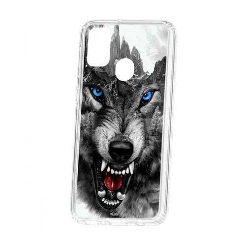 Чехол Samsung Galaxy M30S Kruche Print Волк в МТС