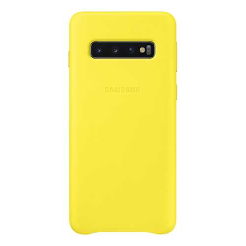 Чехол Samsung Leather Cover для Galaxy S10 Yellow в МТС