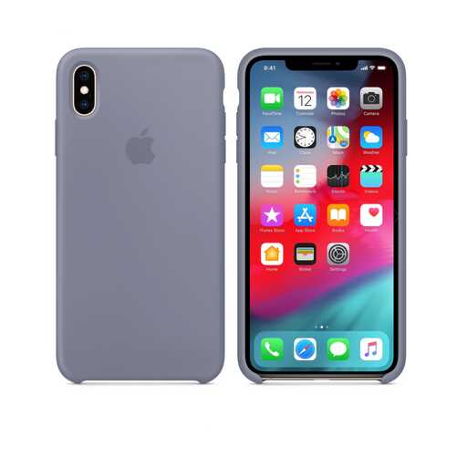 Чехол Silicone Case для Apple iPhone XS Max Lavender Gray Лавандовый Grey (MWR12FE/A) в МТС