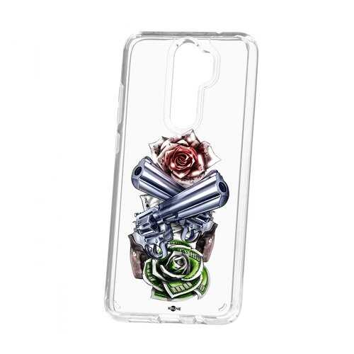 Чехол Xiaomi Redmi Note 8 Pro Kruche Print Карты деньги 2 ствола в МТС