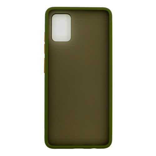 Чехол Zibelino Plastic Matte для Samsung Galaxy A51 (A515) (оливковая окантовка) в МТС
