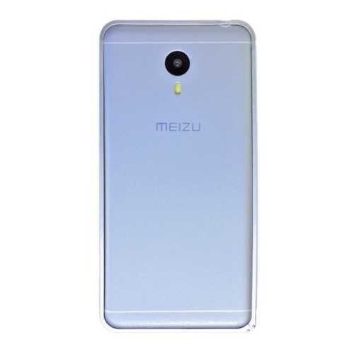Металлический округлый бампер на пряжке для Meizu M3 Note (Серебряный) в МТС