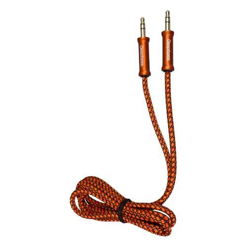Кабель AUX AC323 Deepbass 3.5mm Плетеный Orange в МТС