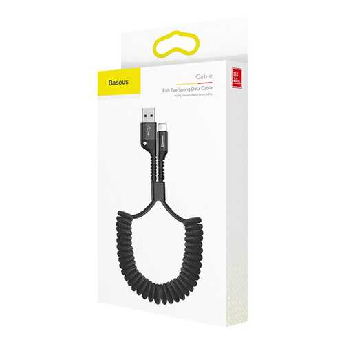 Кабель Baseus Fish Eye Spring Lightning 1м Black (CALSR-01) в МТС