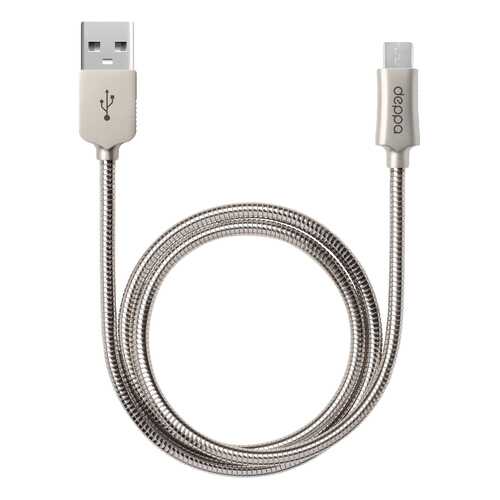 Кабель Deppa 72273 microUSB 1м Silver в МТС