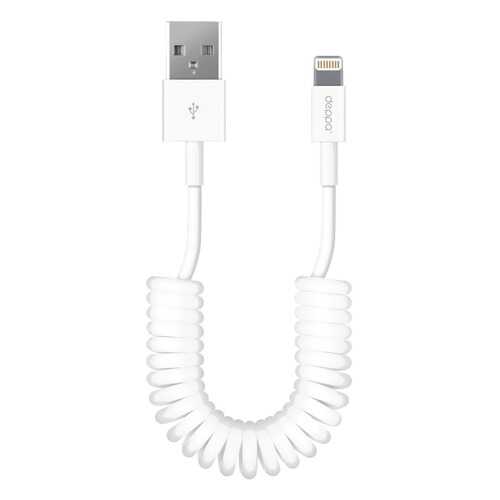 Кабель Deppa USB - 8-pin Lightning для Apple, витой, MFI, 1,5 м., белый в МТС