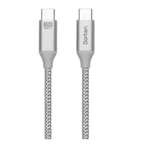 Кабель Dorten USB-C to USB-C PD Charging Cable Tetron Series 2 м Silver в МТС