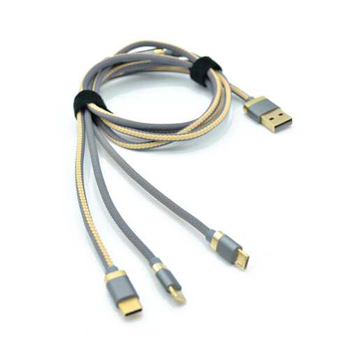 Кабель Innovation Lux 3 в 1 1.2м Grey (2A) в МТС