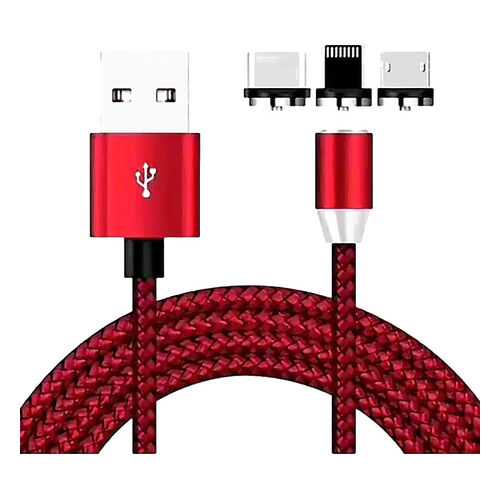 Кабель магнитный ZIBELINO с подсветкой USB-USB Type-C/Lightning/microUSB (3в1) 1м в МТС