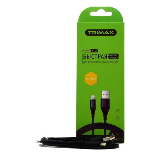 Кабель Trimax Lightning T11L 1m Black в МТС