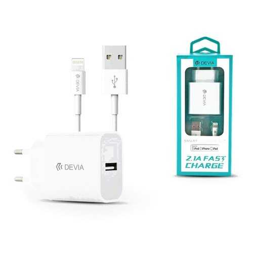 Сетевое зарядное устройство Devia Lightning Smart Charger Suit 10W White в МТС