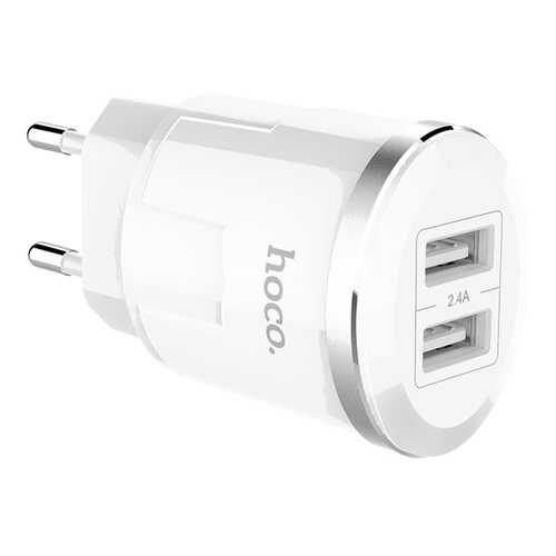 Сетевое зарядное устройство Hoco C38A Thunder Power 2 USB 2,4A White в МТС