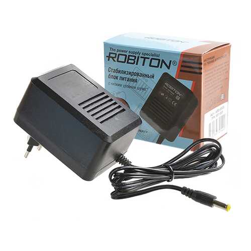 Сетевое зарядное устройство Robiton AB9-800S 9V-0,8А 5,5х2,1/12(-) в МТС