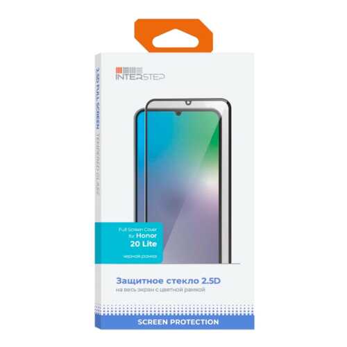 Защитное стекло InterStep для Honor 20 Lite Black в МТС