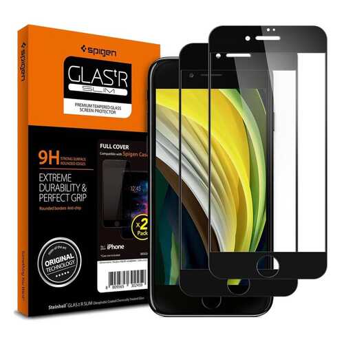 Защитное стекло Spigen Glas.tR Slim Full Cover (AGL01315) для iPhone 7/8/SE 2020 (Black) в МТС